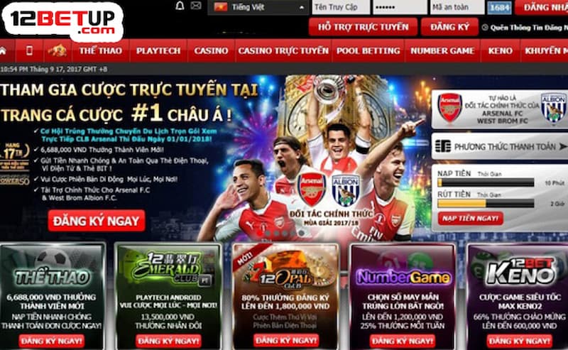 12Bet đã có mặt rất lâu tại VN