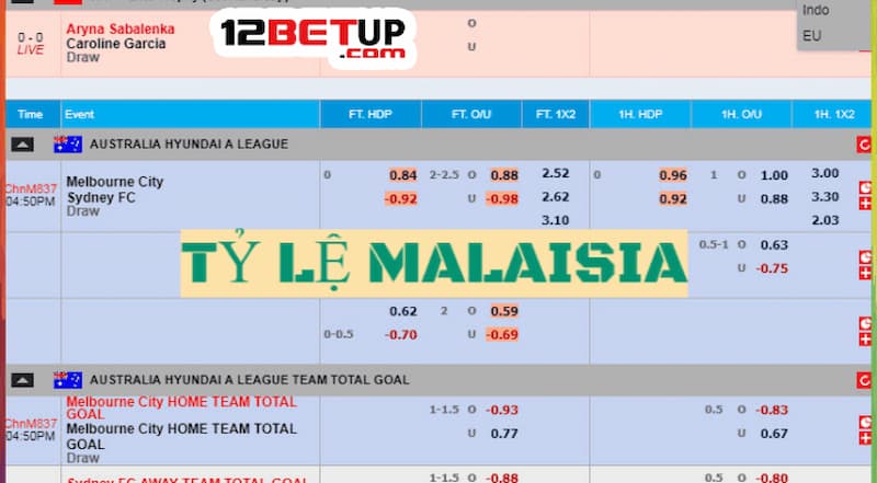 Những kinh nghiệm chơi kèo Malay 12Bet