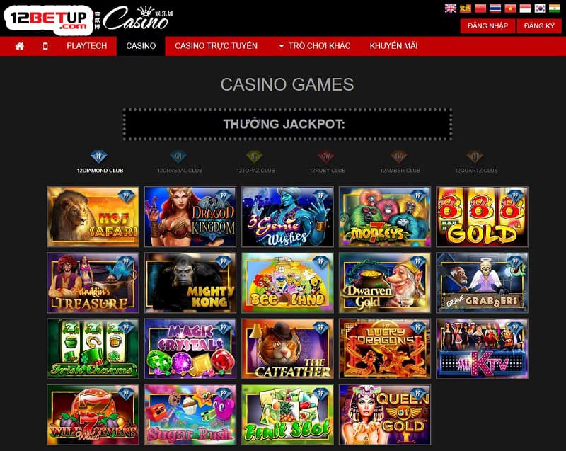 Danh mục game 12Bet phong phú