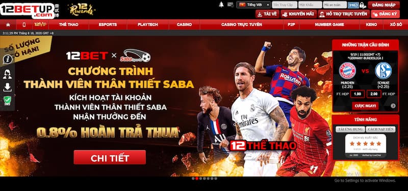 Khuyến mãi tại nhà cái 12Bet