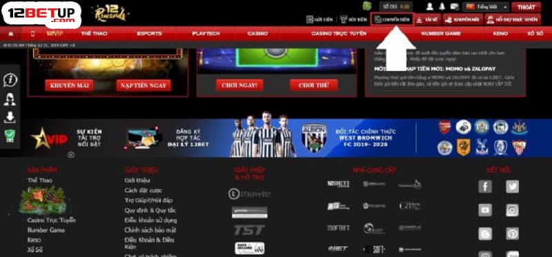 Mẹo rút tiền 12bet nhanh