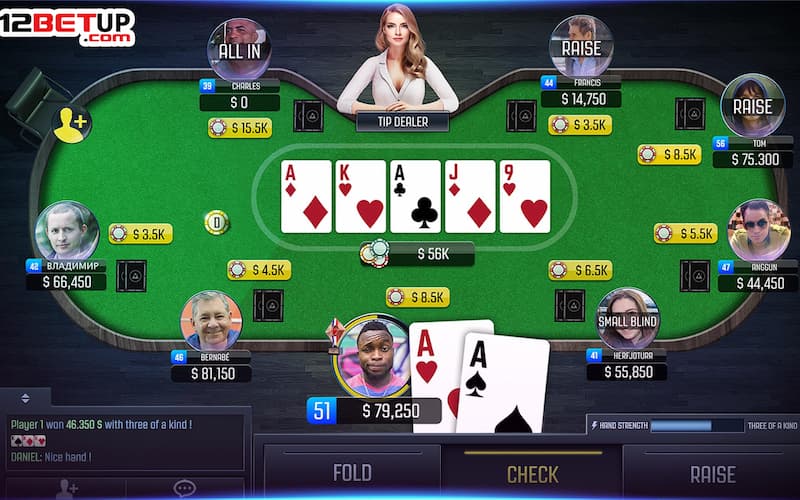 Cách chơi Poker 12Bet