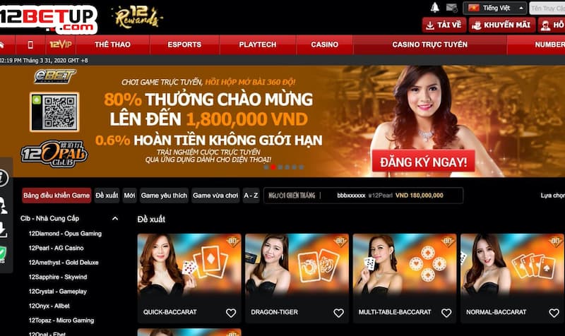 Giới thiệu casino trực tuyến uy tín 12Bet