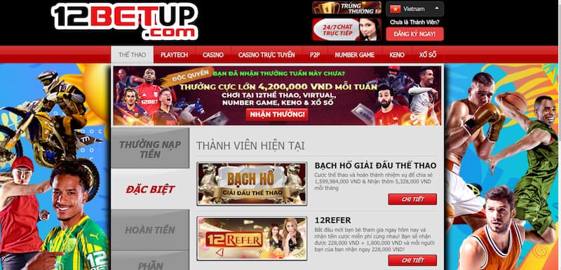 Ưu đãi từ VIP 12Bet