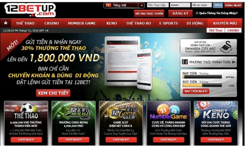 Xổ số 12Bet uy tín hàng đầu